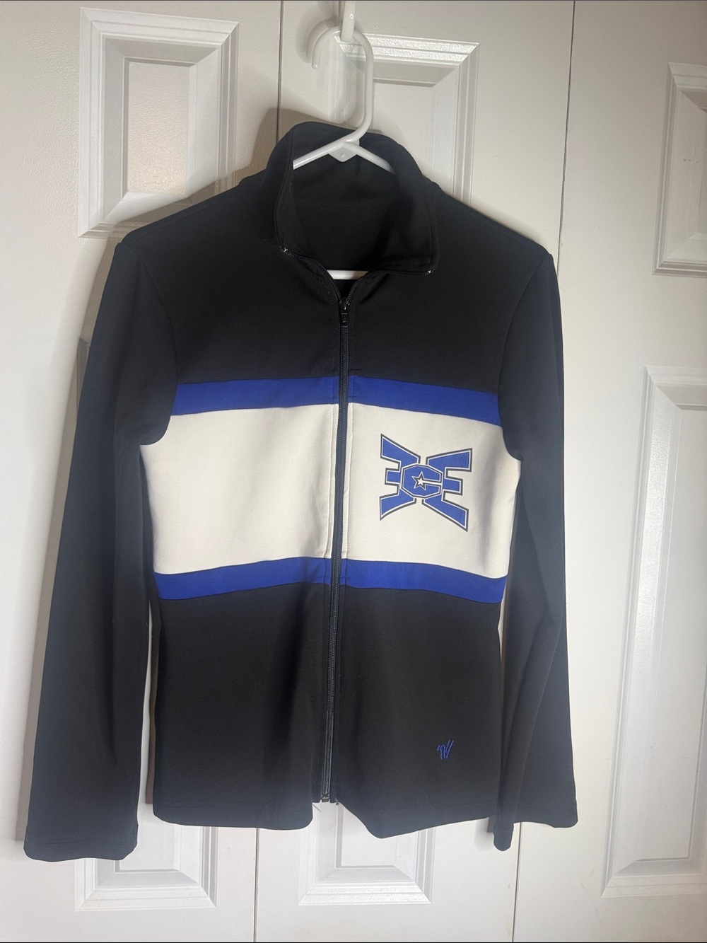 ECE Varsity Black, White & Blue Lightweight Track Jacket